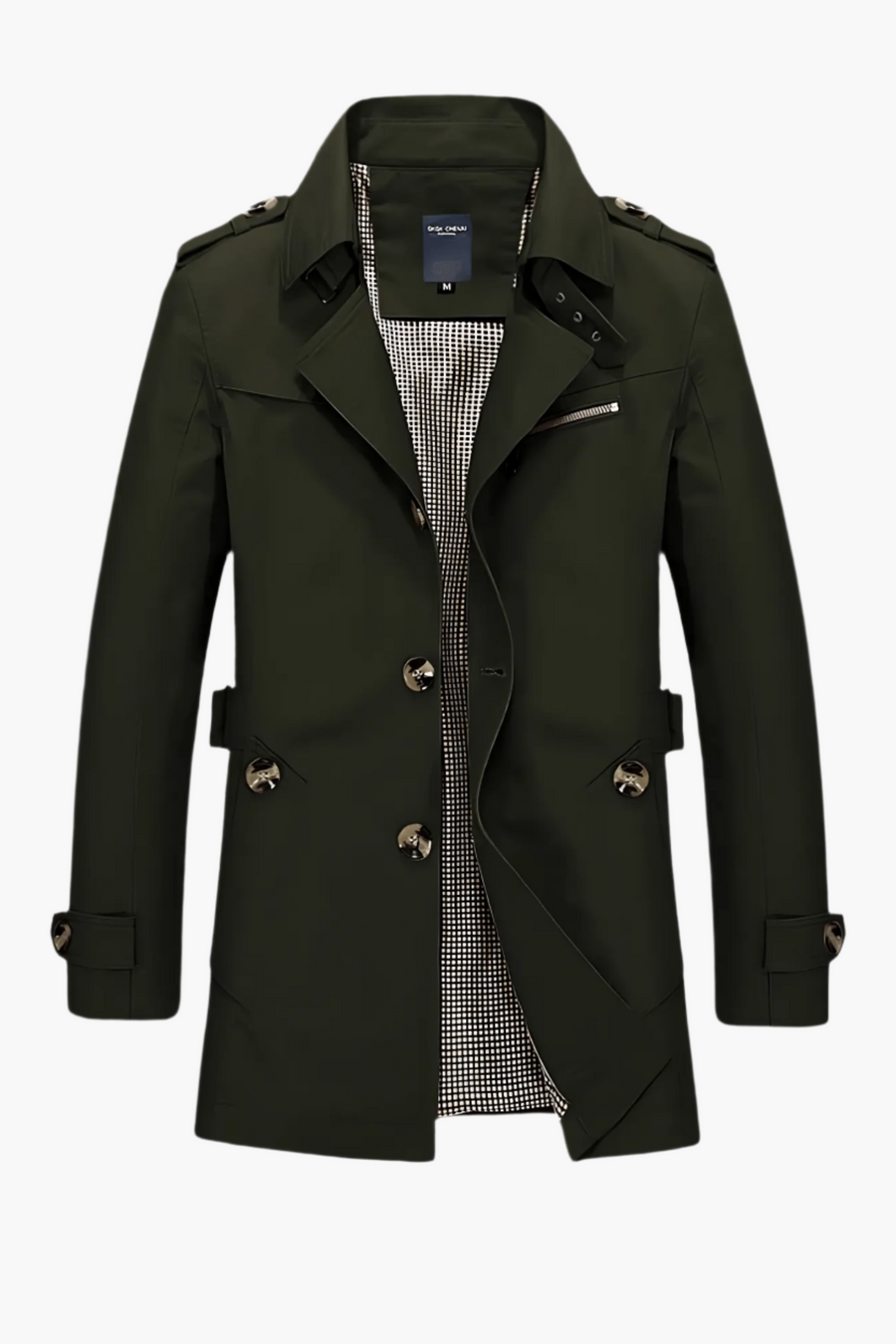 Klassisk trenchcoat til mænd med elegant urban stil