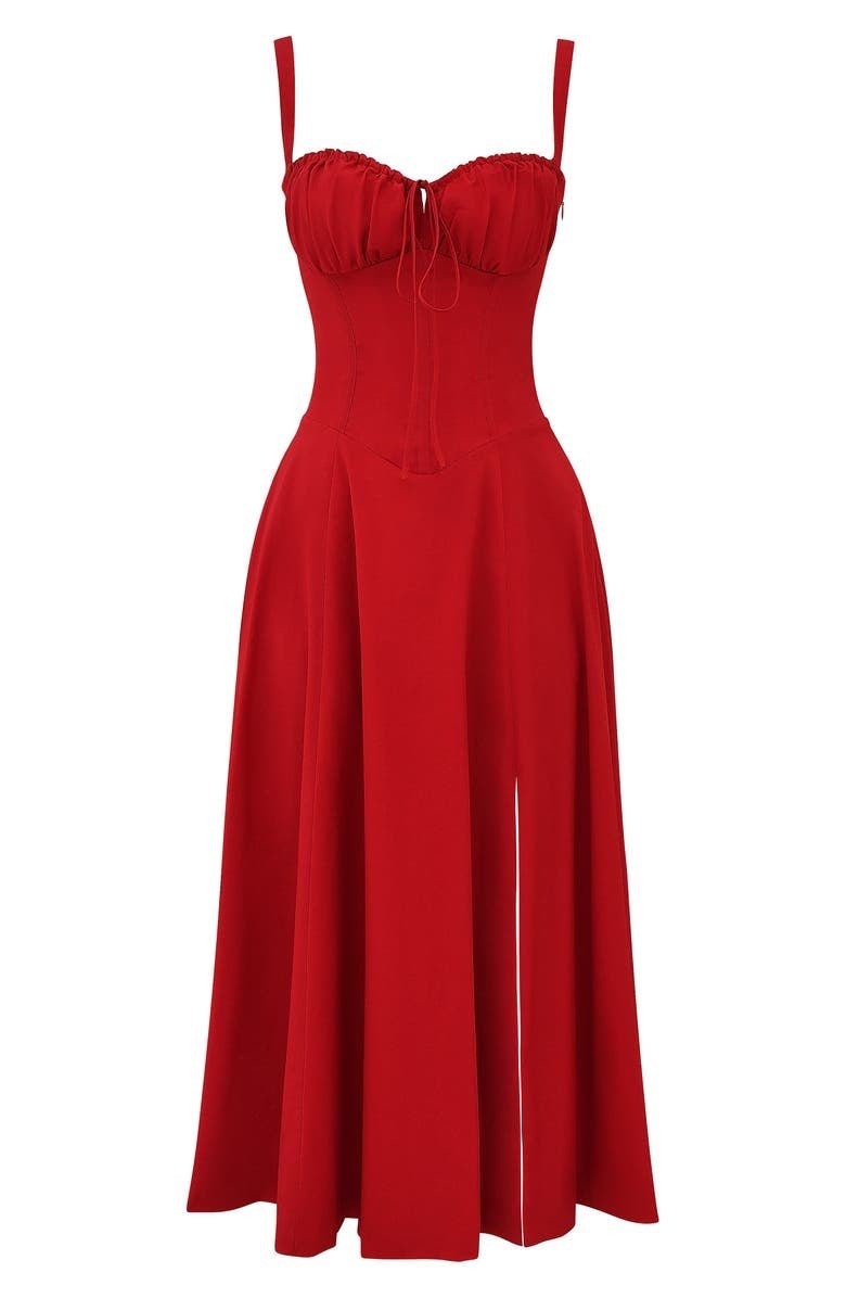 Robe Midi Corset Femme – Élégance Florale et Style Romantique pour Occasions Spéciales