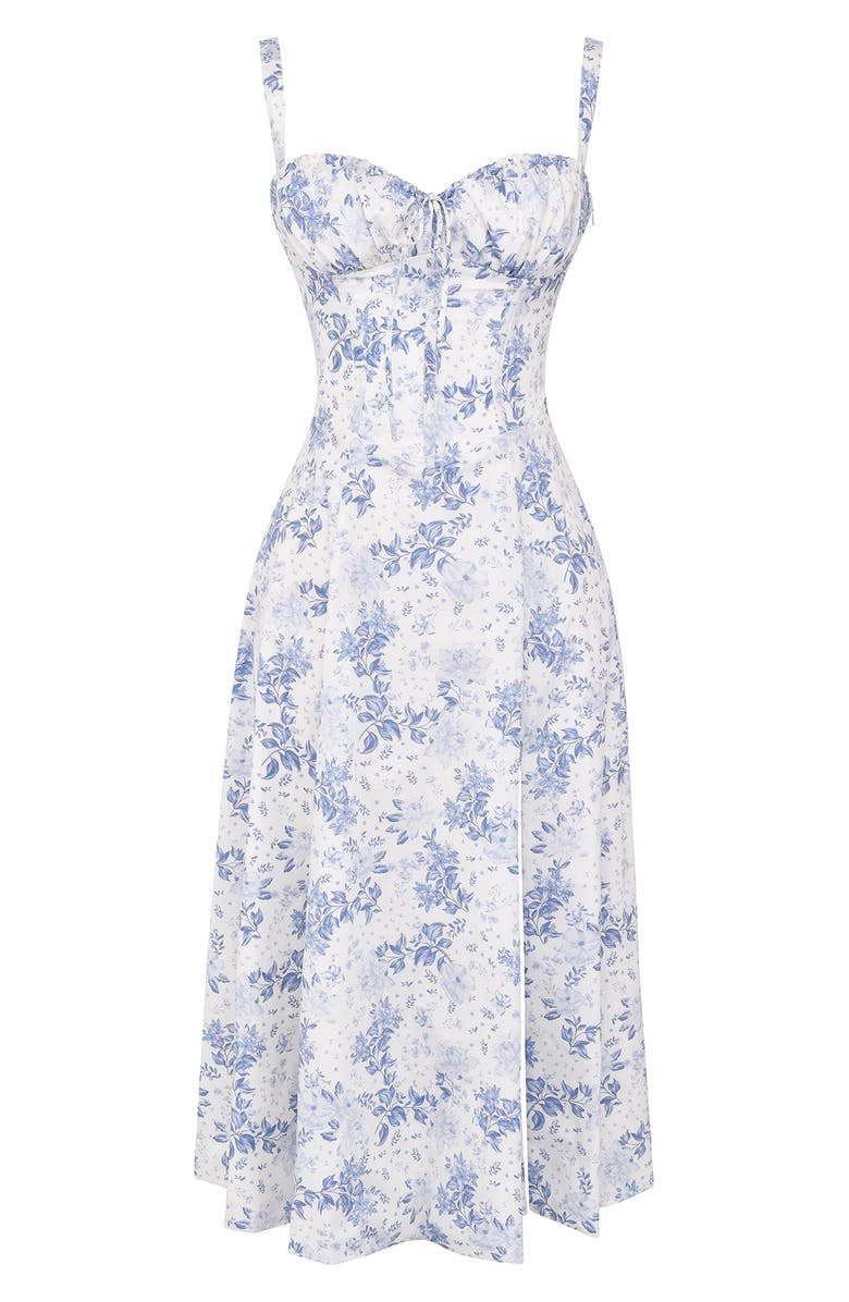 Robe Midi Corset Femme – Élégance Florale et Style Romantique pour Occasions Spéciales