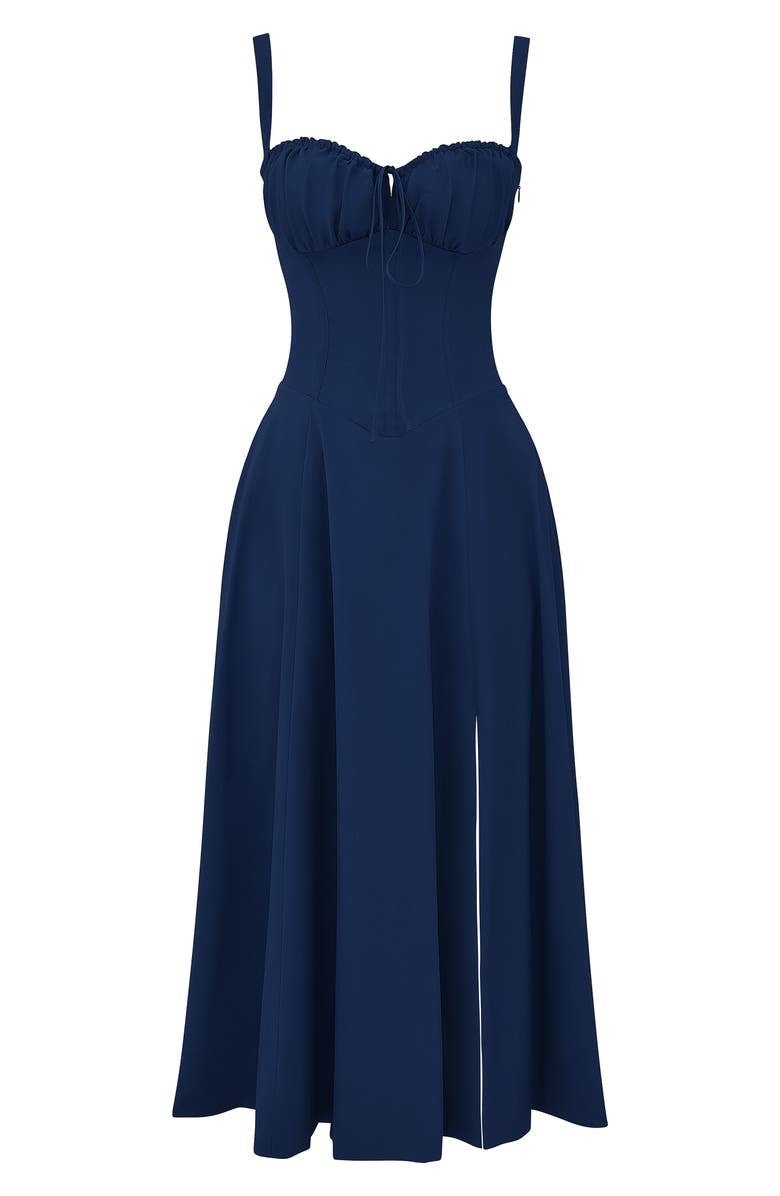 Robe Midi Corset Femme – Élégance Florale et Style Romantique pour Occasions Spéciales