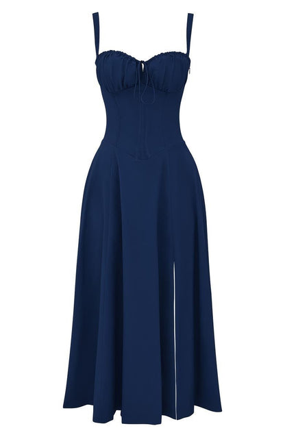 Robe Midi Corset Femme – Élégance Florale et Style Romantique pour Occasions Spéciales