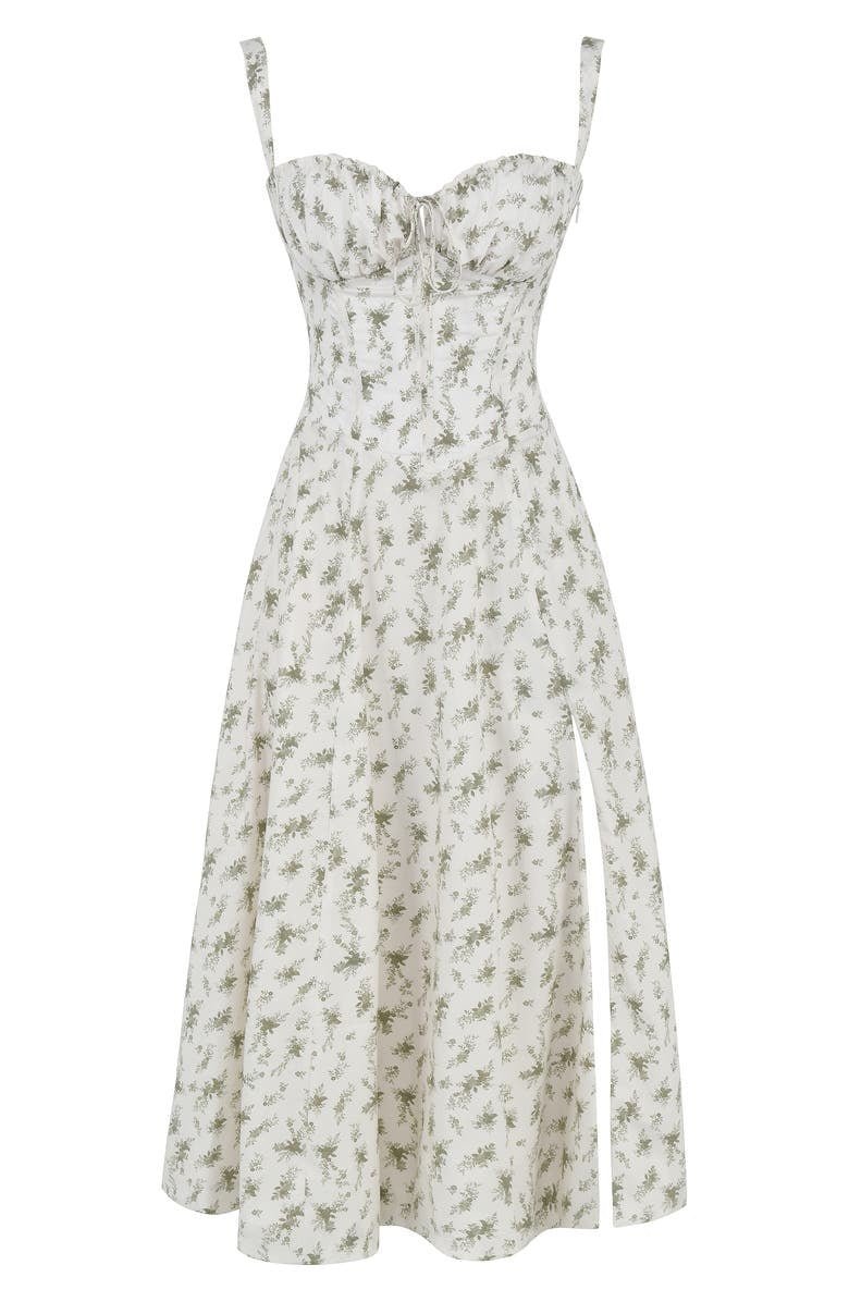 Robe Midi Corset Femme – Élégance Florale et Style Romantique pour Occasions Spéciales