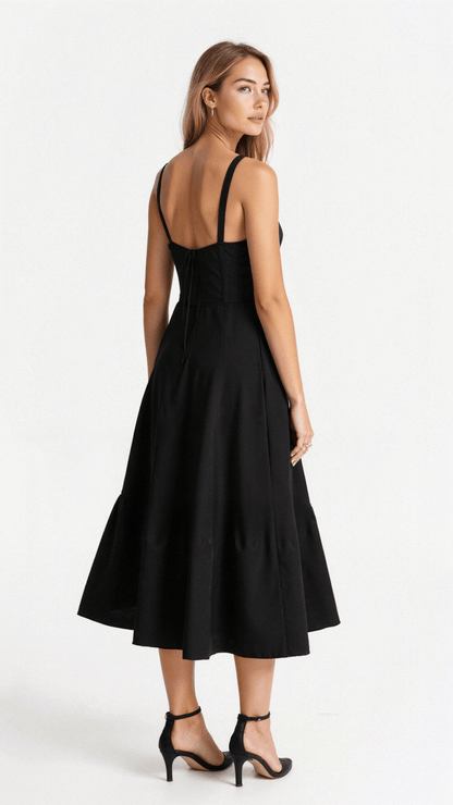 Robe Midi Corset Femme – Élégance Florale et Style Romantique pour Occasions Spéciales