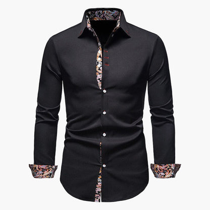 Elegant langermet skjorte til herre – moderne og raffinert stil for formelle og uformelle anledninger
