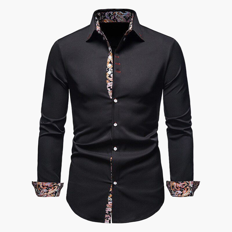 Chemise habillée homme style moderne à manches longues – Élégance intemporelle pour occasions formelles et décontractées