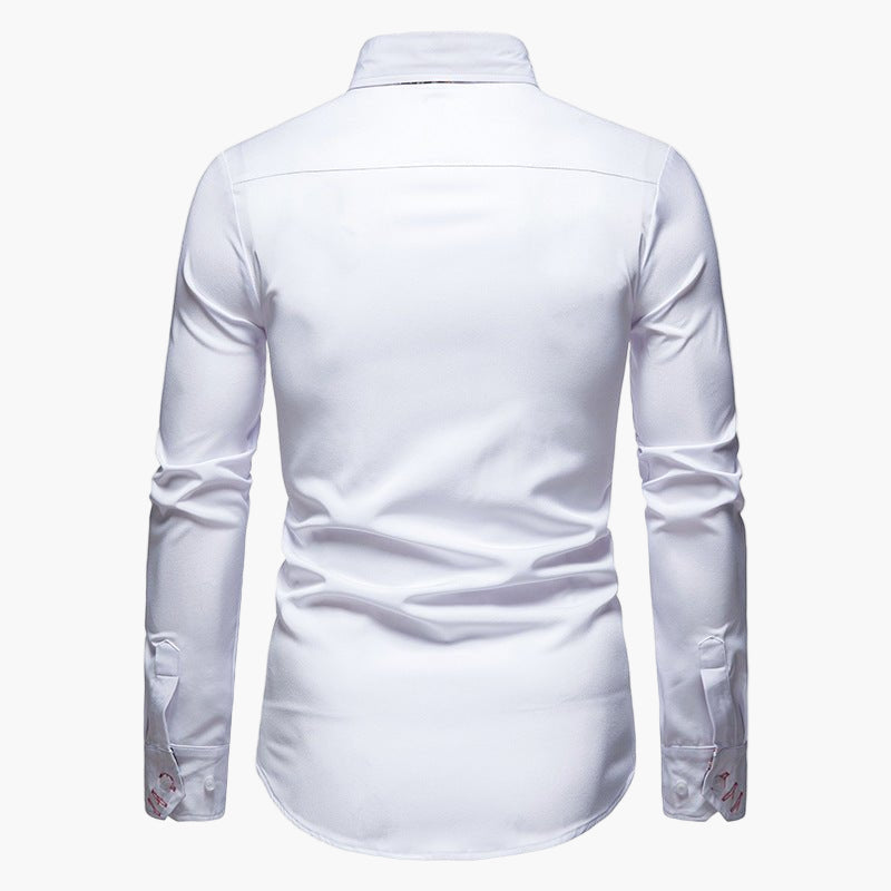 Chemise habillée homme style moderne à manches longues – Élégance intemporelle pour occasions formelles et décontractées