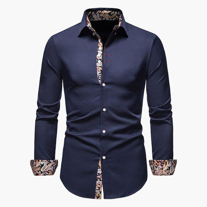 Elegant langermet skjorte til herre – moderne og raffinert stil for formelle og uformelle anledninger