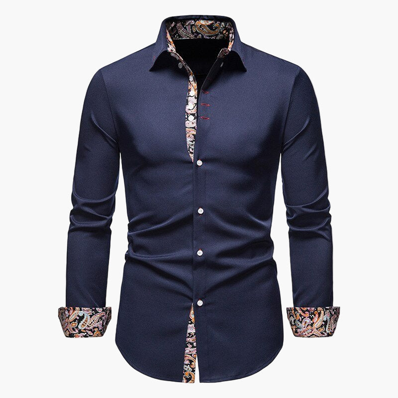 Chemise habillée homme style moderne à manches longues – Élégance intemporelle pour occasions formelles et décontractées