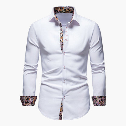 Elegant langermet skjorte til herre – moderne og raffinert stil for formelle og uformelle anledninger