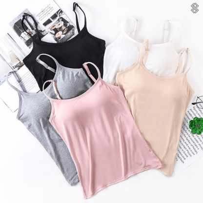 Canottiera modellante donna con reggiseno integrato – Stile invisibile e sostegno confortevole