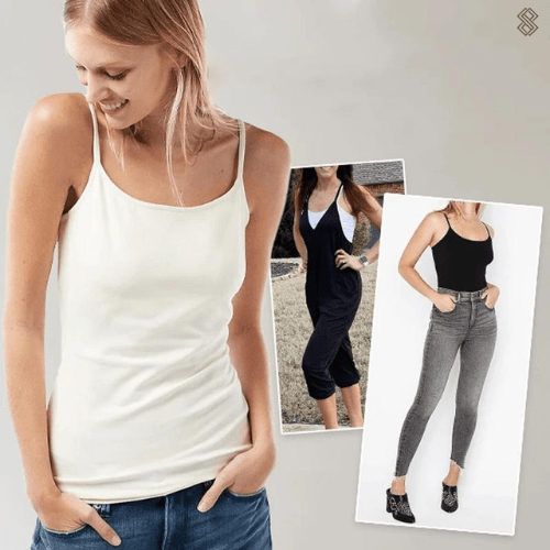 Canottiera modellante donna con reggiseno integrato – Stile invisibile e sostegno confortevole