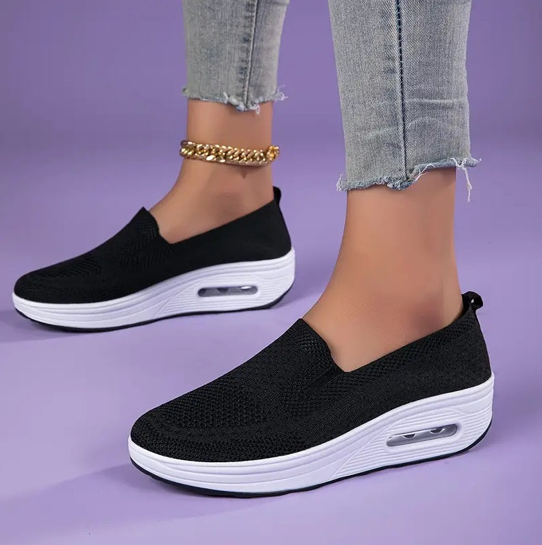 Chaussures décontractées confort pour femme à enfiler – style marche et soutien quotidien