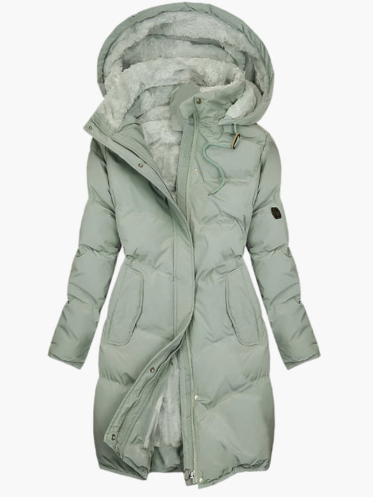 Cappotto Invernale Lungo con Cappuccio Donna Stile Urbano Chic e Confortevole