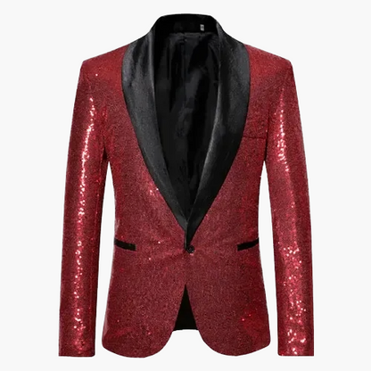 Chaqueta de noche elegante para hombre con lentejuelas para eventos y fiestas