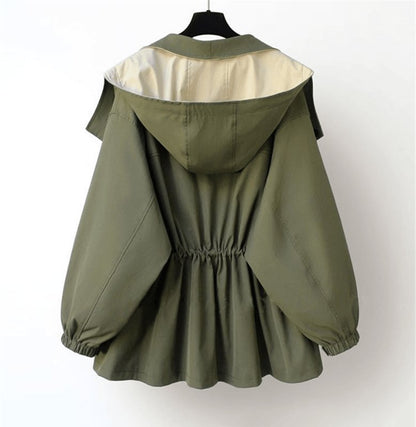 Chaqueta oversize cortavientos para mujer estilo urbano versátil