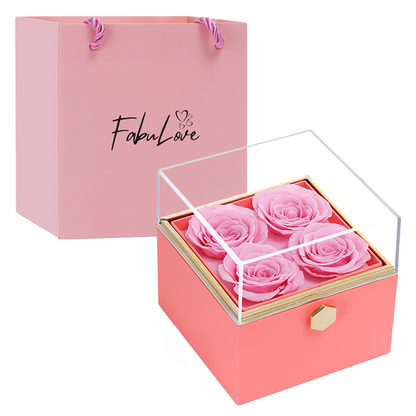 Brenda – Caja de Rosa Eterna con Collar Oculto para Mujer