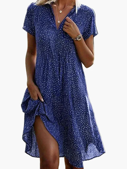Vestido camisón informal de manga corta para mujer, estilo versátil y elegante