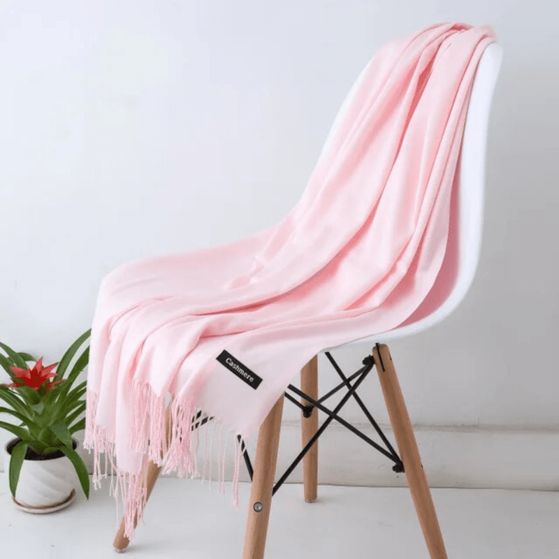 Zachte sjaal met franjes voor dames en heren, warm en comfortabel, meerdere kleuren
