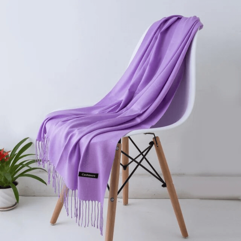 Zachte sjaal met franjes voor dames en heren, warm en comfortabel, meerdere kleuren