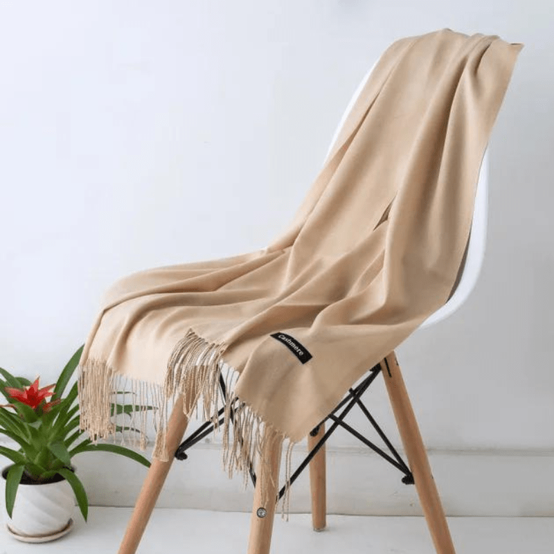 Zachte sjaal met franjes voor dames en heren, warm en comfortabel, meerdere kleuren