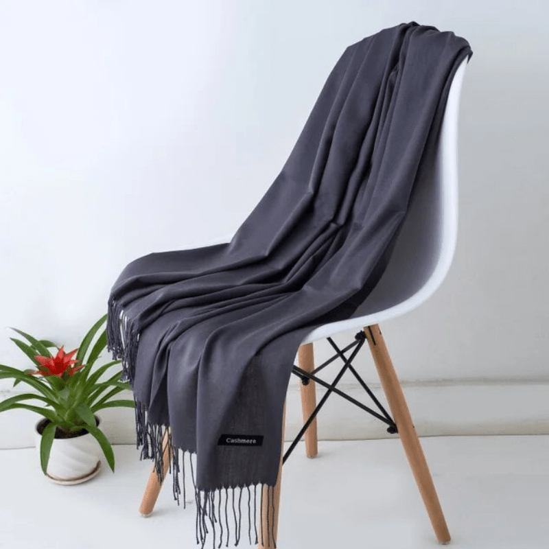 Zachte sjaal met franjes voor dames en heren, warm en comfortabel, meerdere kleuren