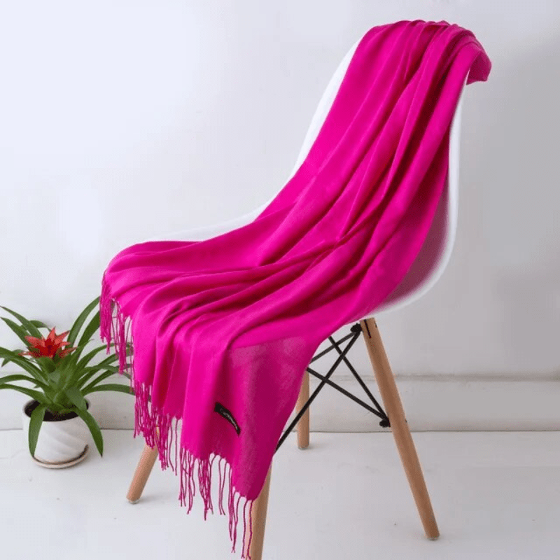 Zachte sjaal met franjes voor dames en heren, warm en comfortabel, meerdere kleuren