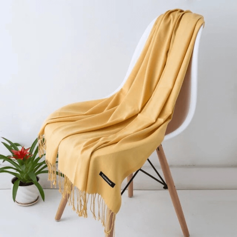 Zachte sjaal met franjes voor dames en heren, warm en comfortabel, meerdere kleuren