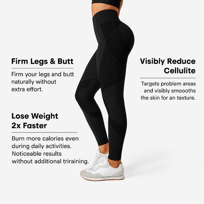 Legging femme seamless gainant anti-cellulite pour sport et fitness - compression sculptante