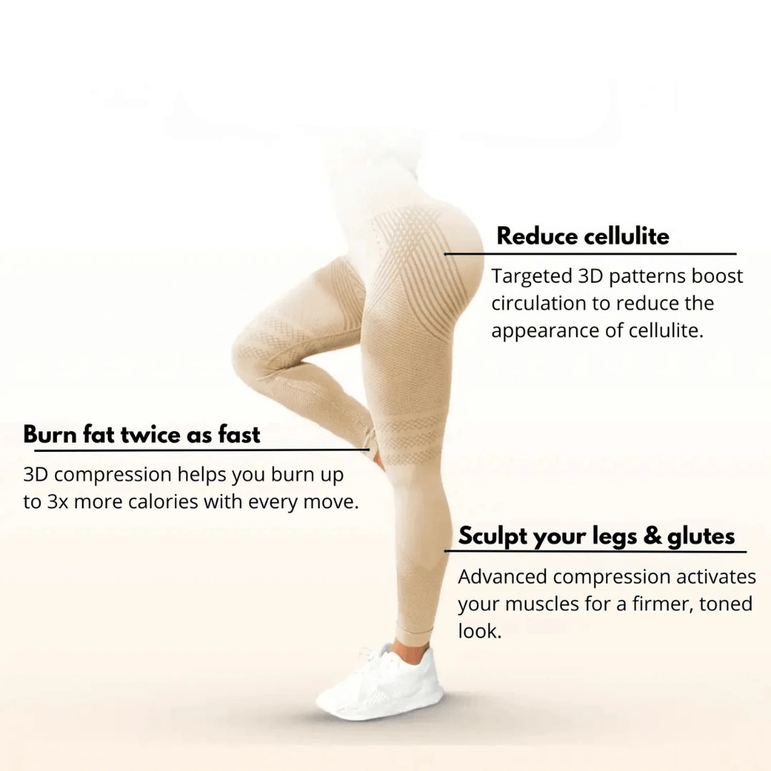 Legging femme seamless gainant anti-cellulite pour sport et fitness - compression sculptante