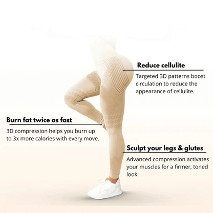 Legging femme seamless gainant anti-cellulite pour sport et fitness - compression sculptante