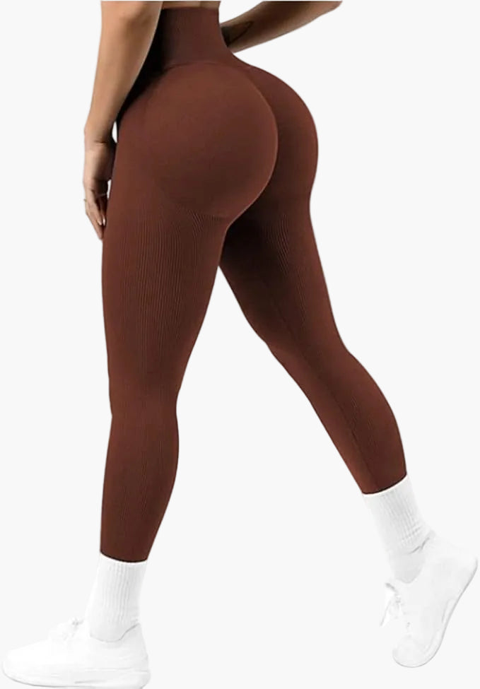 Legging push-up seamless taille haute femme, effet galbant, idéal fitness et yoga