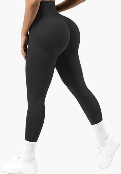 Legging push-up seamless taille haute femme, effet galbant, idéal fitness et yoga