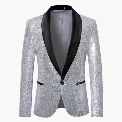 Chaqueta de noche elegante para hombre con lentejuelas para eventos y fiestas