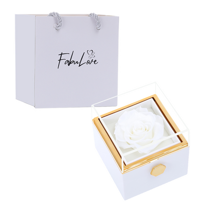 Brenda – Caja de Rosa Eterna con Collar Oculto para Mujer