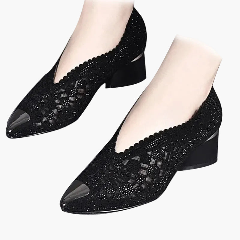 Chaussures habillées orthopédiques à talon pour femme - Élégance et confort quotidien