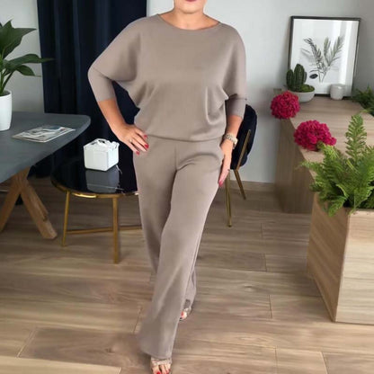 Ensemble 3 Pièces Femme Élégant Style Minimaliste Polyvalent pour Bureau et Loisirs