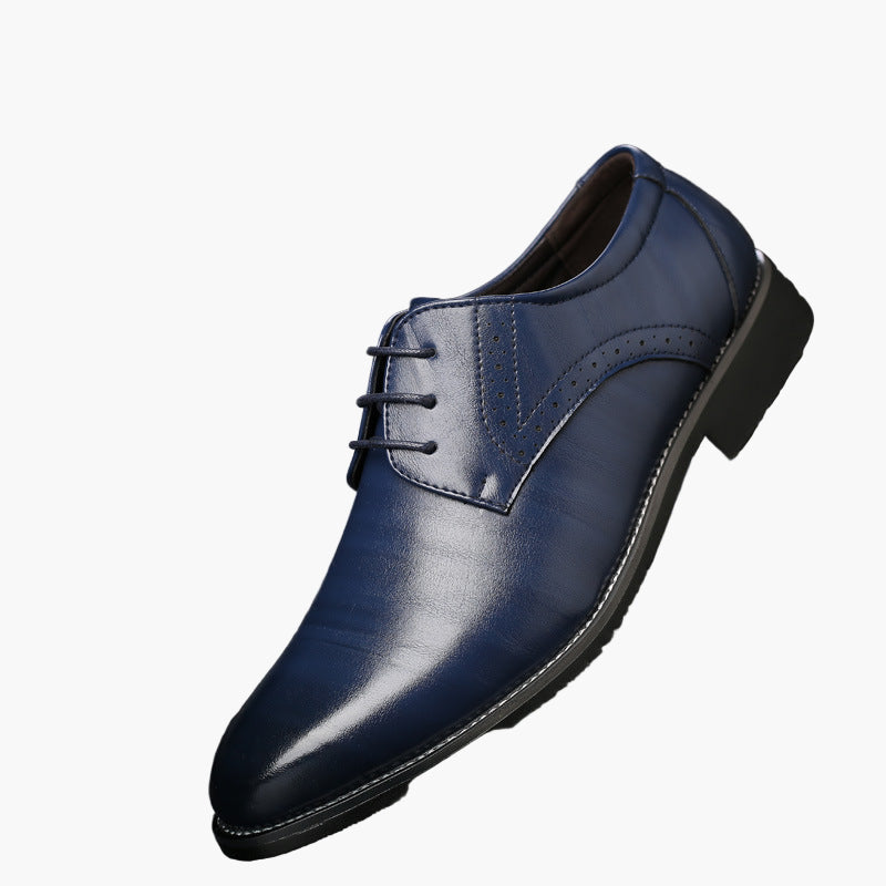 Men's lace-up dress shoes brogue style for formal occasions and business
