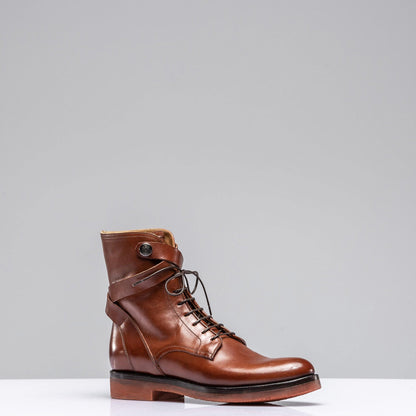 Barbara – Bottes Émaillées pour Femmes en Cognac