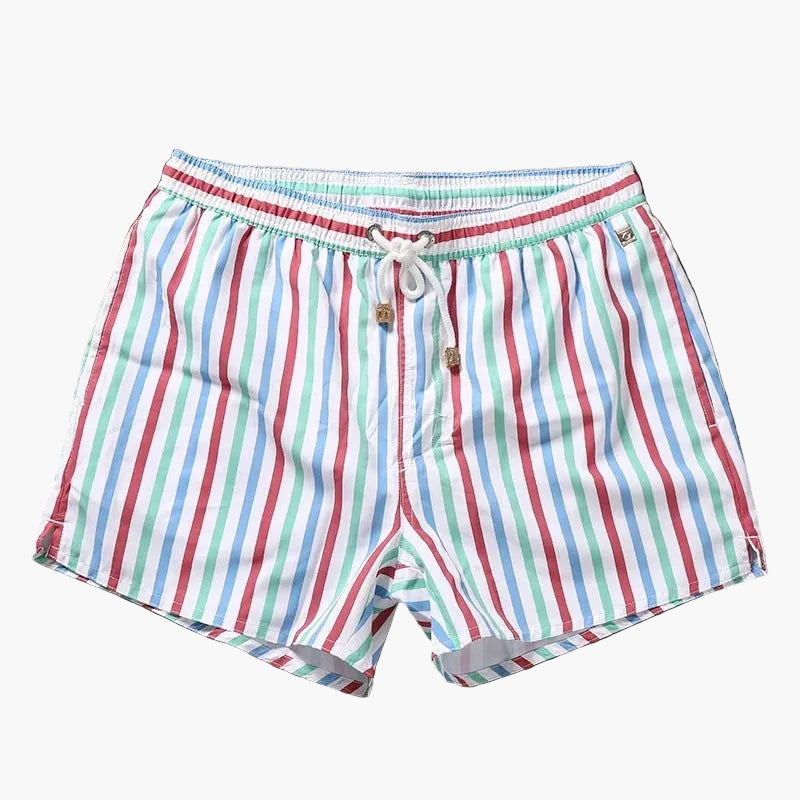 Short de bain homme à rayures style marin – Idéal plage et été