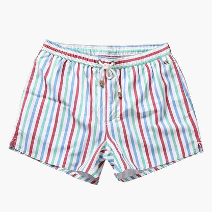 Short de bain homme à rayures style marin – Idéal plage et été