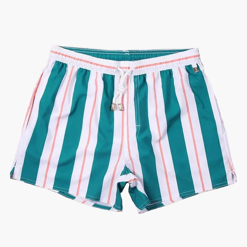 Short de bain homme à rayures style marin – Idéal plage et été