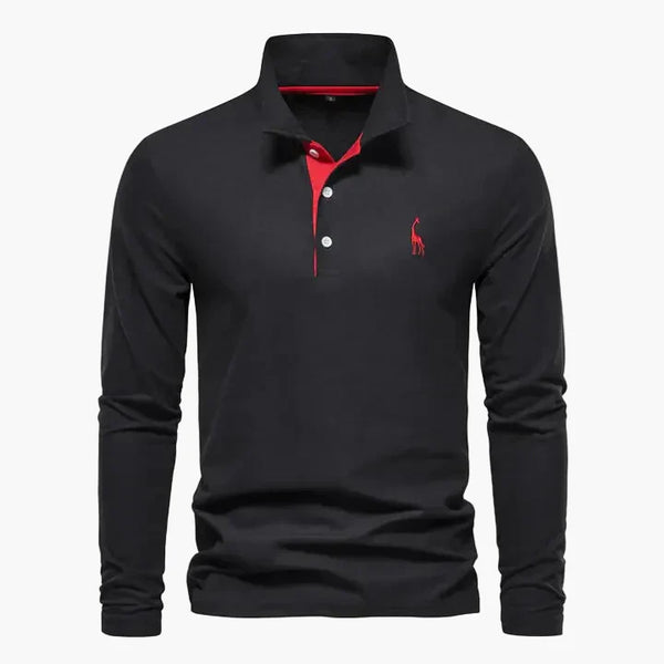 Polo à manches longues classique pour homme – Style élégant et polyvalent