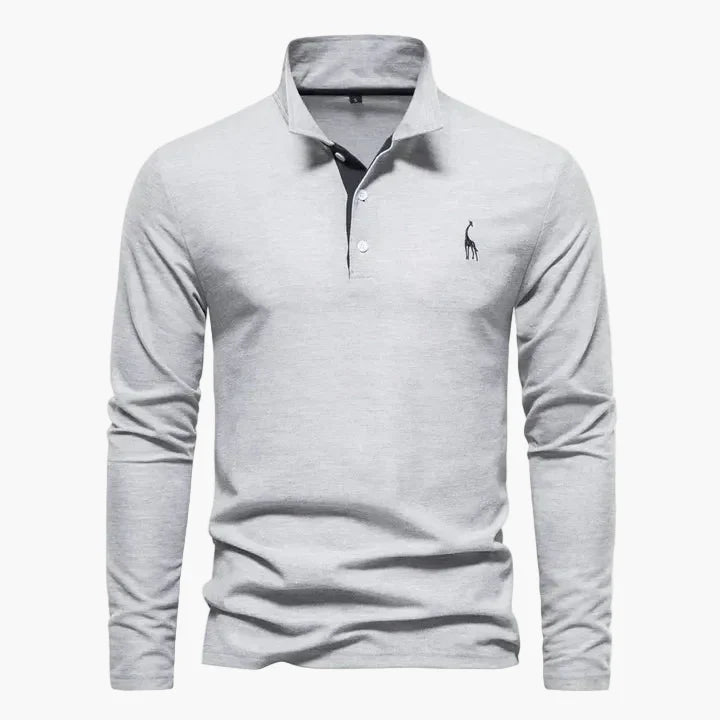 Polo à manches longues classique pour homme – Style élégant et polyvalent