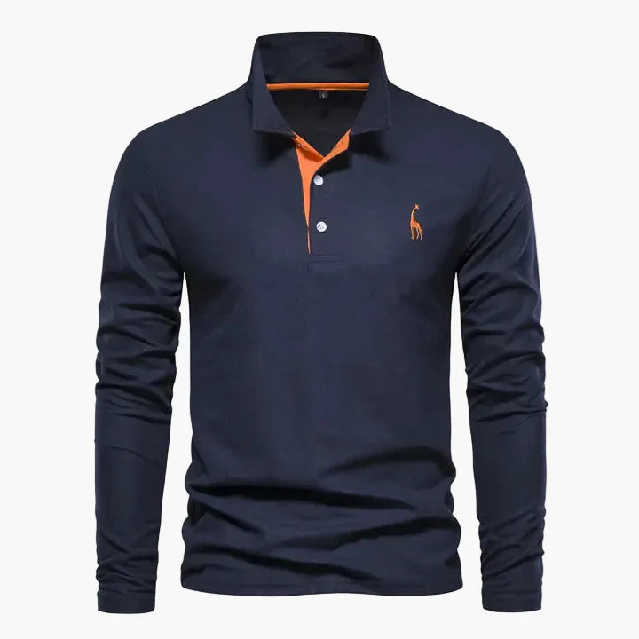 Polo à manches longues classique pour homme – Style élégant et polyvalent