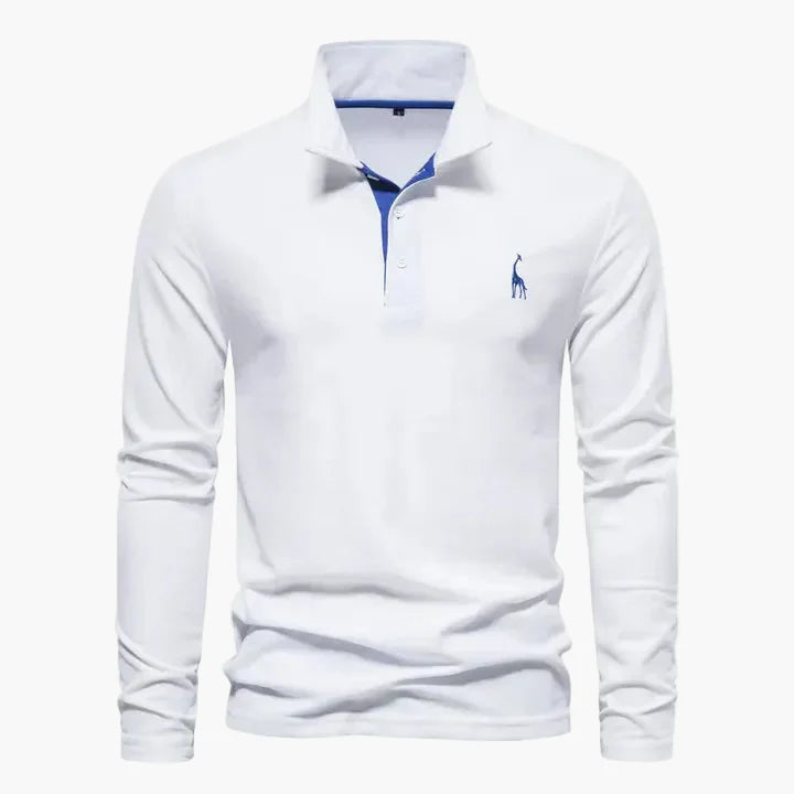 Polo à manches longues classique pour homme – Style élégant et polyvalent