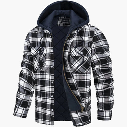 Veste à Capuche Style Chemise Homme – Chaude et Décontractée pour l’Hiver