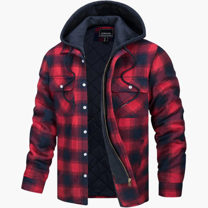 Veste à Capuche Style Chemise Homme – Chaude et Décontractée pour l’Hiver