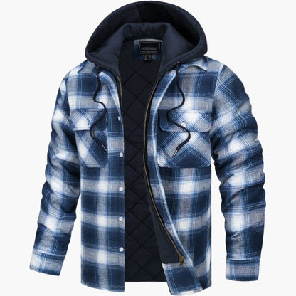 Veste à Capuche Style Chemise Homme – Chaude et Décontractée pour l’Hiver