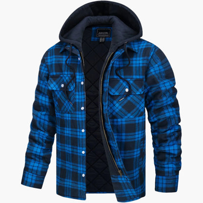 Veste à Capuche Style Chemise Homme – Chaude et Décontractée pour l’Hiver