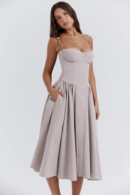 Georgina – Sleeveless Midi Dress